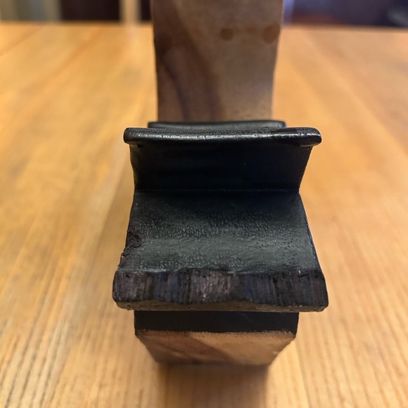 Wooden Sculpture of Man Under a Tree - Picture 2 of 6